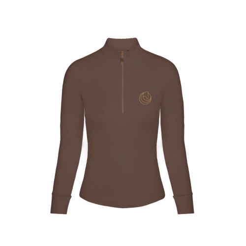 HS BASIC show thermo riding shirt brown