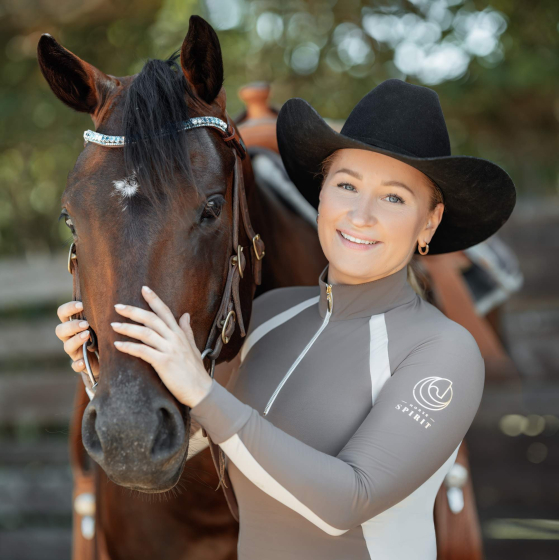 Jezdecké tričko termo double W - produktová fotografie, jezdecká trika HORSE Spirit