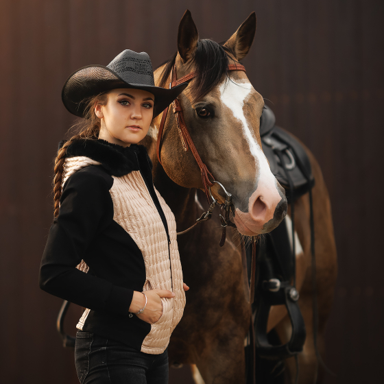 Riding western jacket - product photo, equestrian vests by HORSE Spirit