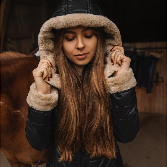 Riding winter jacket black - product photo, equestrian vests by HORSE Spirit