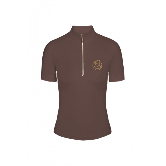 BASIC riding shirt brown - product photo, tops by HORSE Spirit