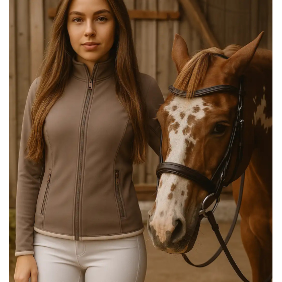Jezdecká mikina hnědá - produktová fotografie, jezdecké oblečení HORSE Spirit