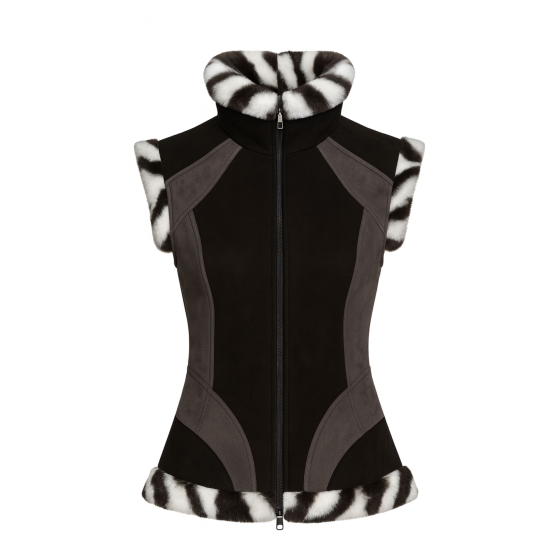 Warrior riding vest grey - product photo, equestrian vests by HORSE Spirit