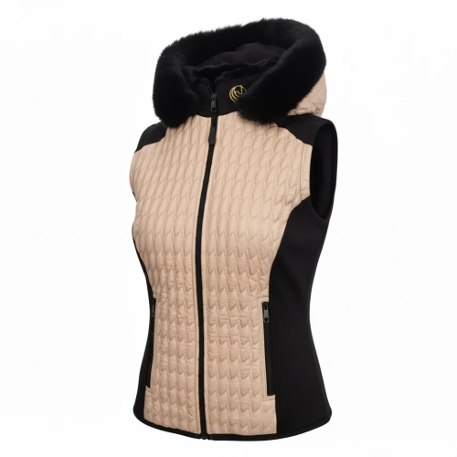 Riding Vest Beige/Black