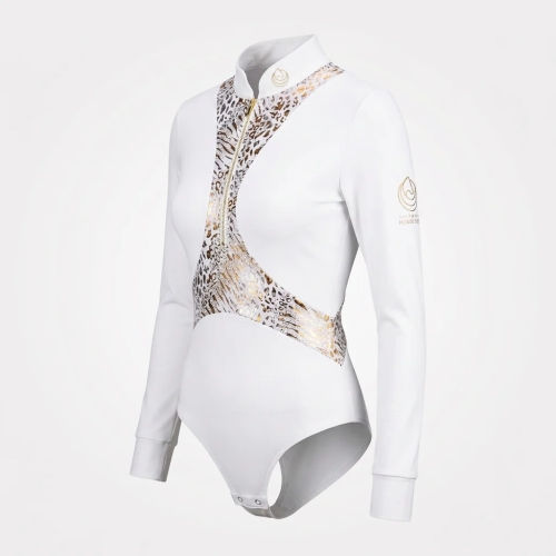 LIMITED jazdecké body biele leopard | HORSE SPIRIT