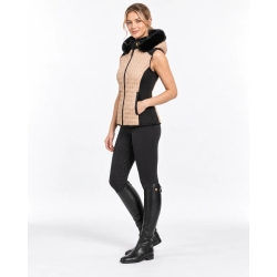 Riding Vest Beige/Black